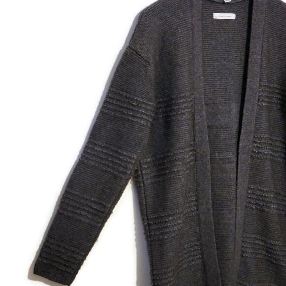 Basin Range Wool Angora Ribbed Gray Long Knit Cardigan Sweater Size XS - Picture 4 of 8